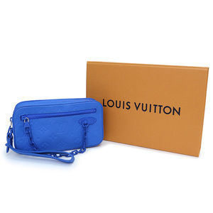 Louis Vuitton Blue Volga Bag Clutch Pouch Pochette